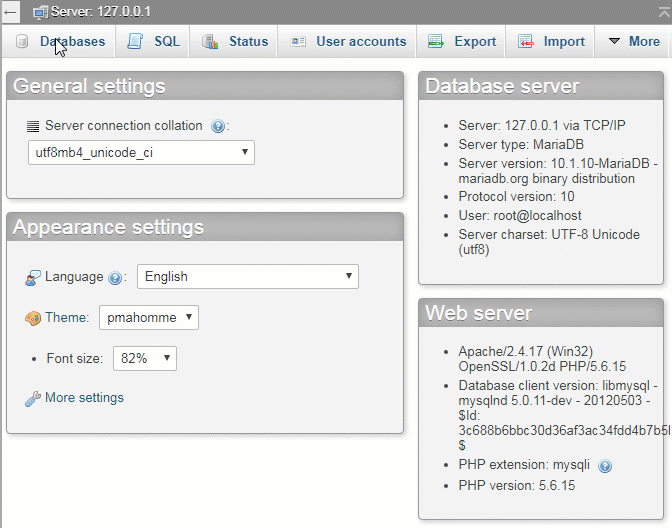 Database Import Option