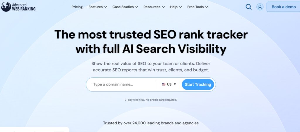 Advanced Web Ranking Homepage
