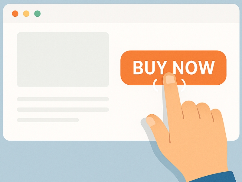 Customer clicking a CTA to make a purchase or sign up, representing the decision stage of the funnel