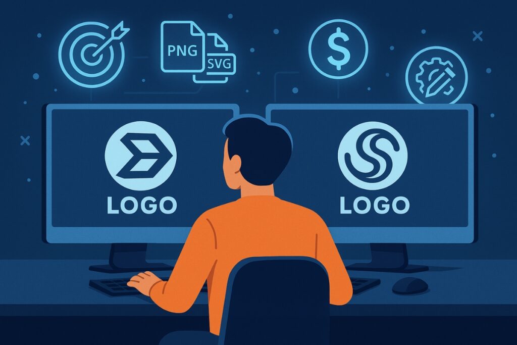 Decision making process for choosing the best AI logo generator for your business goals