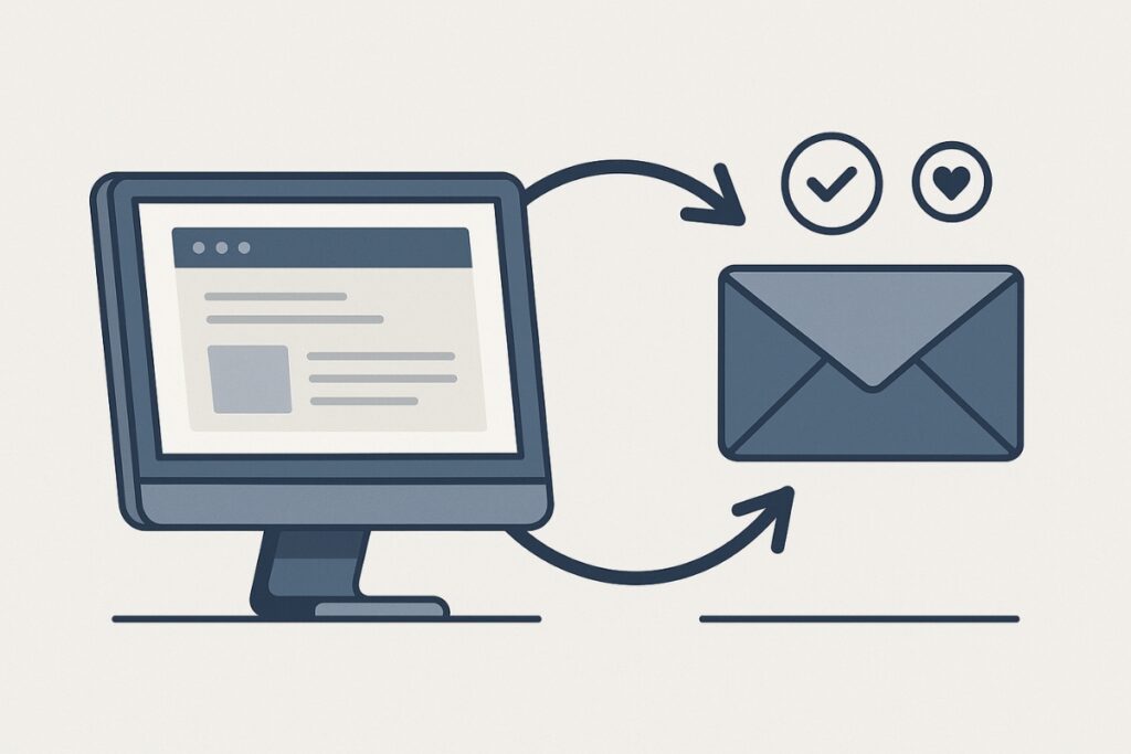 Email newsletters driving repeat website visits and engagement for SEO