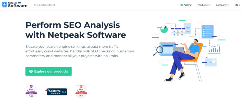 Netpeak Spider Homepage