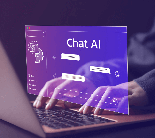 computer screen showing an AI chat