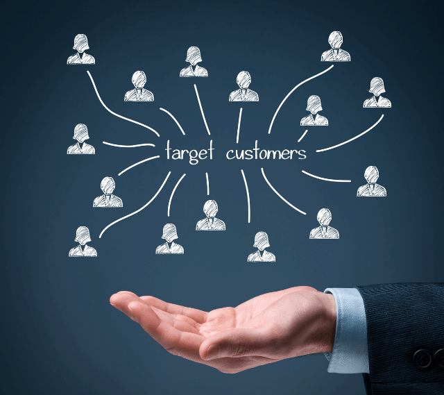 hand showing how to map your target customers