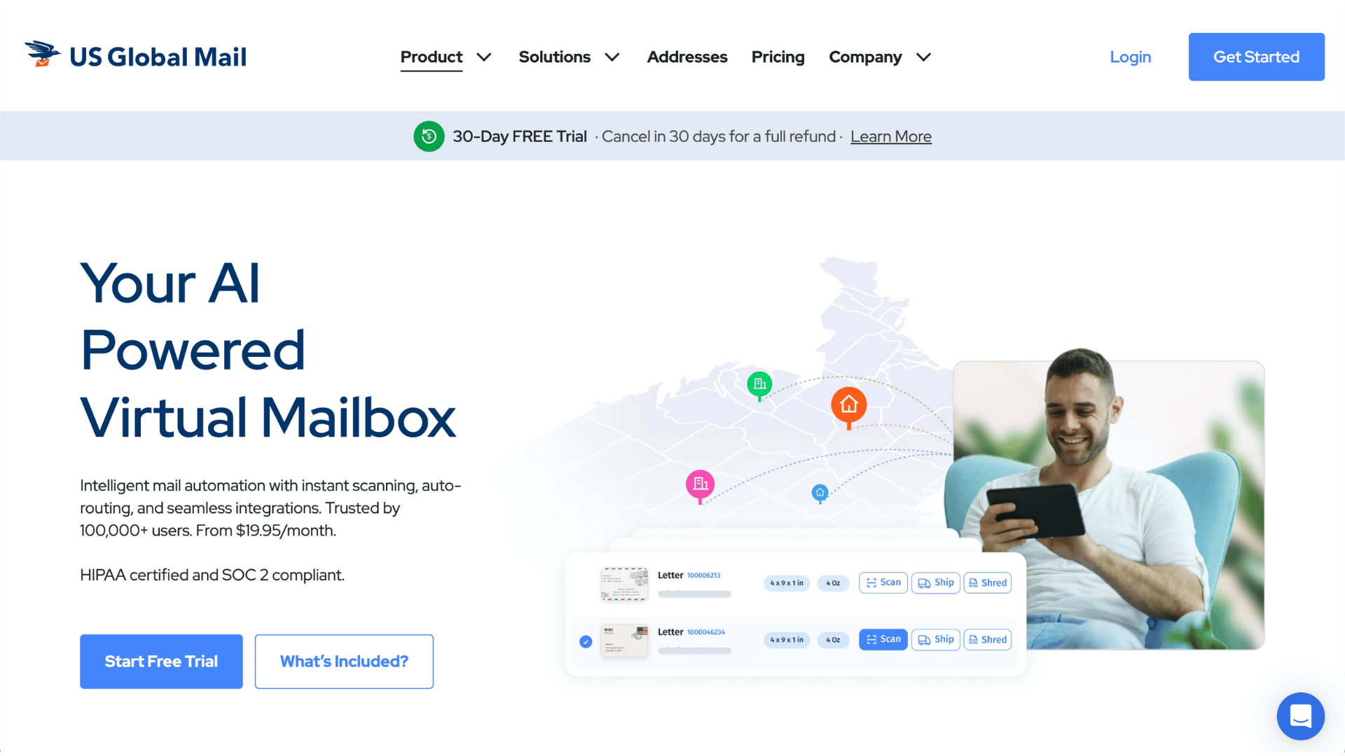 us global mail website homepage